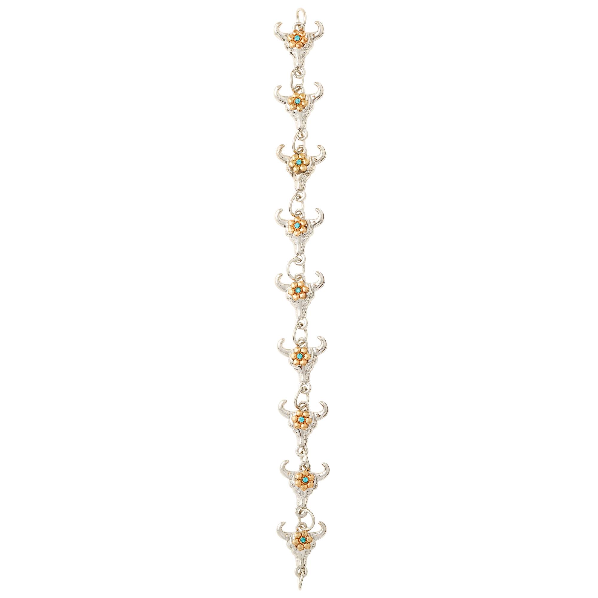 Rhodium Bullhead Metal Beads by Bead Landing™